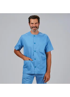 Blusa sanitaria de botones unisex Garys 602000 celeste