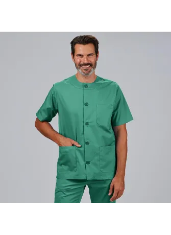 Blusa sanitaria de botones unisex Garys 602000 Verde