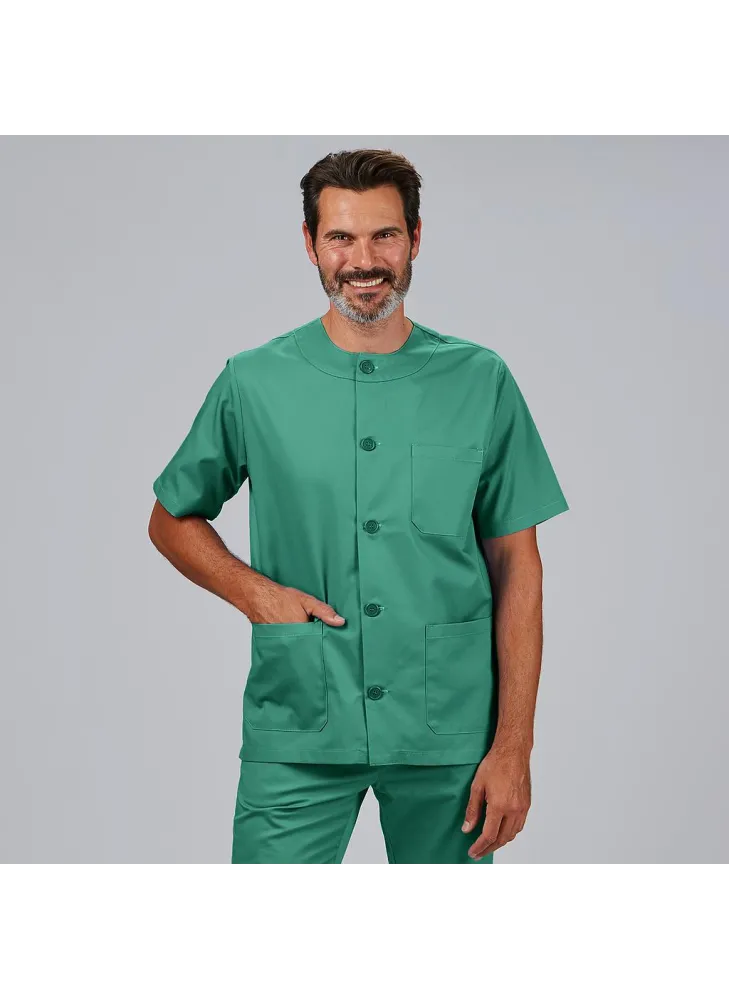 Blusa sanitaria de botones unisex Garys 602000 Verde
