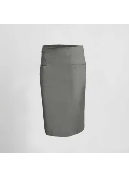 Falda de camarera ajustada con bolsillos cold Garys 150002 Gris