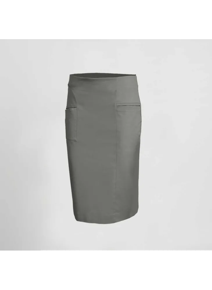 Falda de camarera ajustada con bolsillos cold Garys 150002 Gris