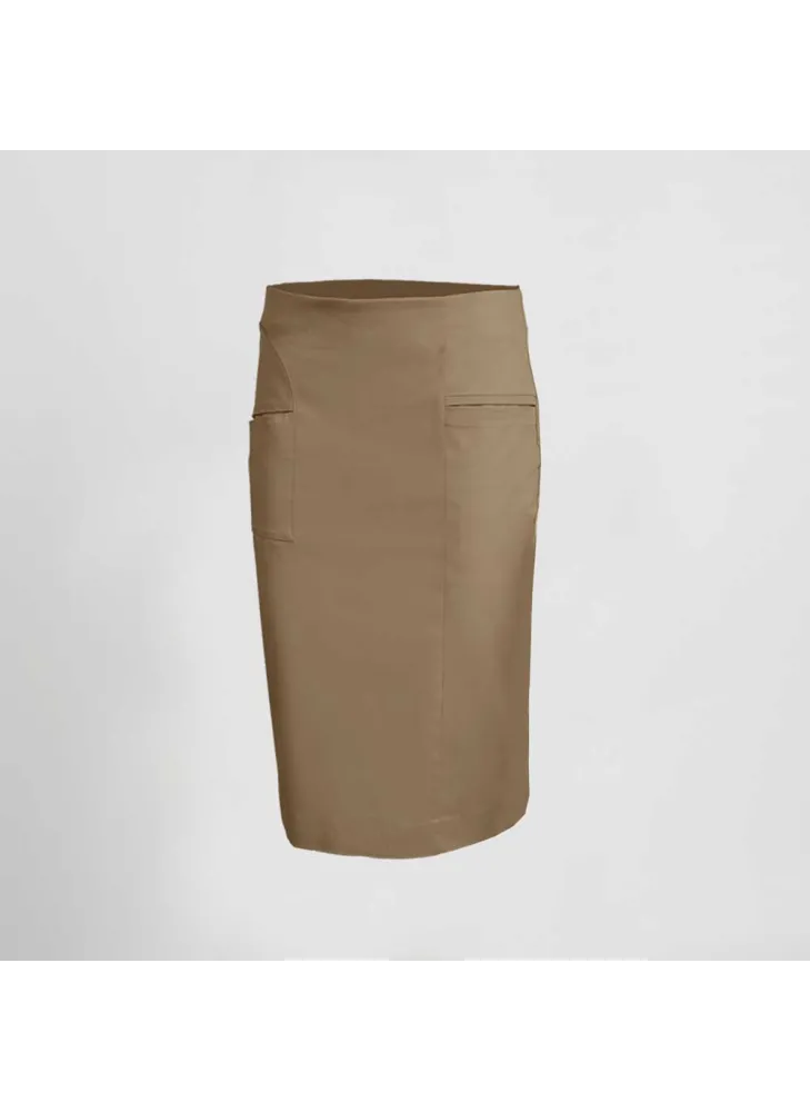 Falda de camarera ajustada con bolsillos cold Garys 150002 Hueso