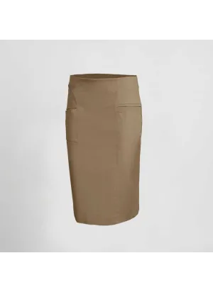 Falda de camarera ajustada con bolsillos cold Garys 150002 Hueso