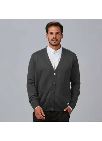 Chaqueta de trabajo sanitaria de punto hombre Gris marengo