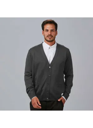 Chaqueta de trabajo sanitaria de punto hombre Gris marengo