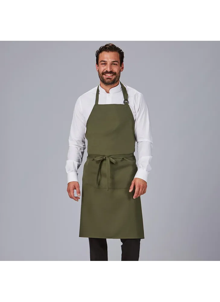 Delantal camarero con peto Garys 116100 Verde Caqui