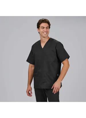 Casaca sanitaria unisex cuello de pico Negra