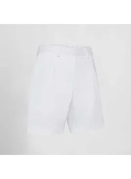 Bermuda de trabajo de mujer tejido elástico blanca