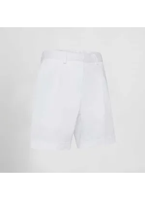 Bermuda de trabajo de mujer tejido elástico blanca