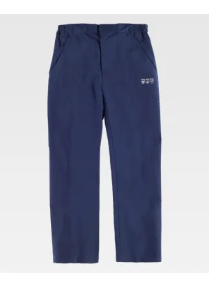 Pantalón de protección para soldaduras ignifugo y antiestático Marino