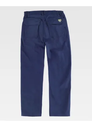 Pantalón de protección para soldaduras ignifugo y antiestático Marino