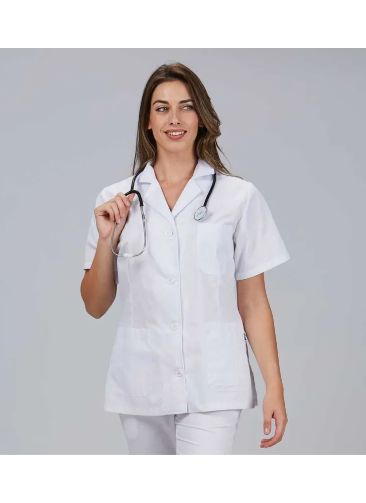 Bata de Sanitaria corta de mujer Garys 531000 Blanca