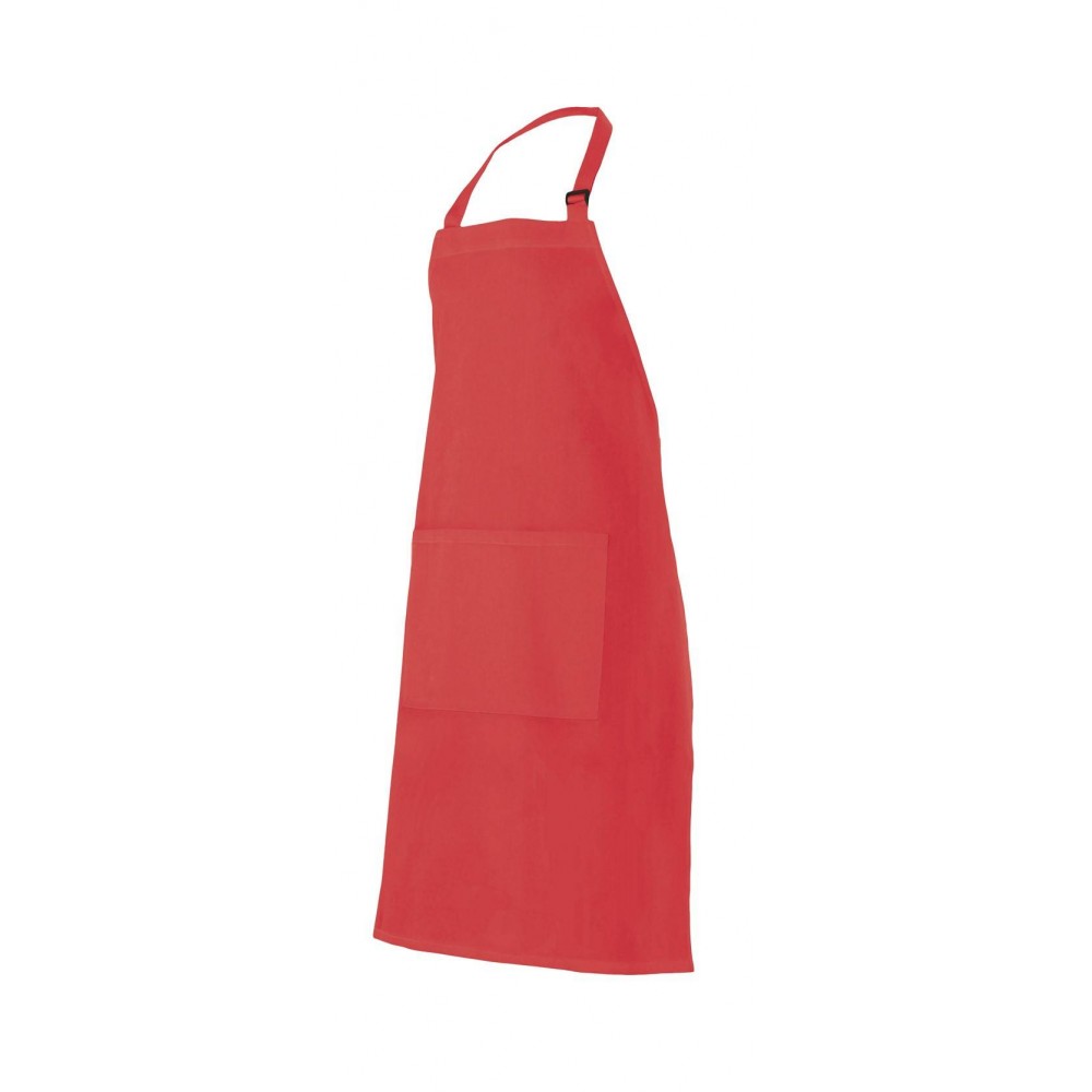 Delantal con peto rojo coral Velilla 404203