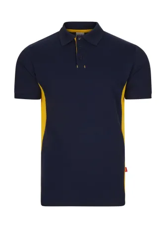 Polo de trabajo bicolor Velilla 105504 Azul navy-amarillo