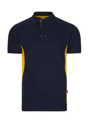 Polo de trabajo bicolor Velilla 105504 Azul navy-amarillo