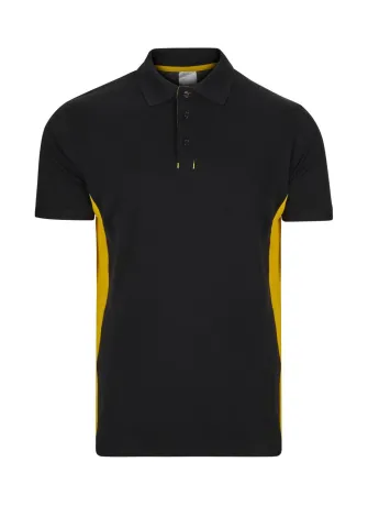 Polo de trabajo bicolor Velilla 105504 Azul negro-amarillo
