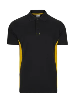 Polo de trabajo bicolor Velilla 105504 Azul negro-amarillo