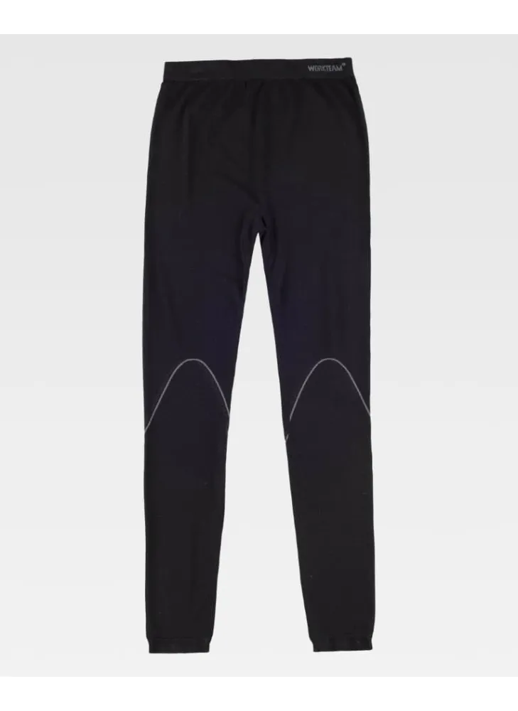 Pantalón térmico de trabajo elástico cálido y confortable negro