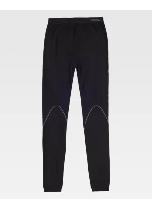 Pantalón térmico de trabajo elástico cálido y confortable negro