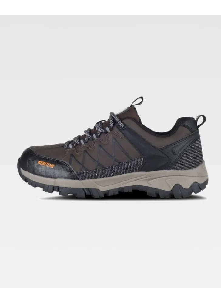 Zapato de trabajo tipo trecking con cordones y plantilla amortuguada Marrón