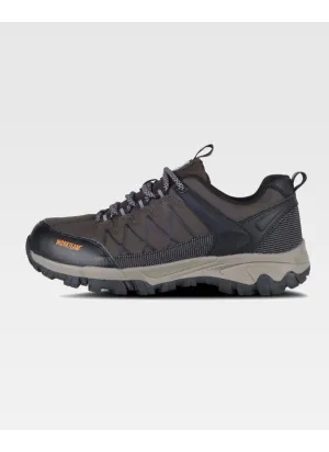 Zapato de trabajo tipo trecking con cordones y plantilla amortuguada Marrón