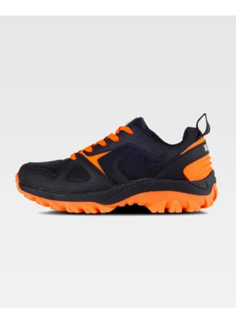 Zapatilla de trabajo deportiva trecking ligera y fluorescente naranjas