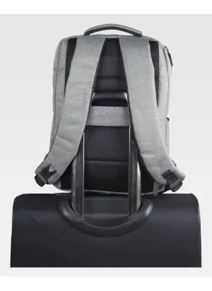 Mochila de trabajo para ordenador portátil de 16 pulgadas gris jaspeado