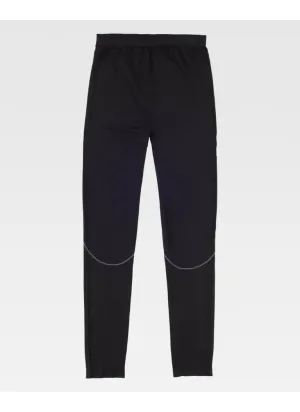 Pantalón térmico de trabajo elástico cálido y confortable negro