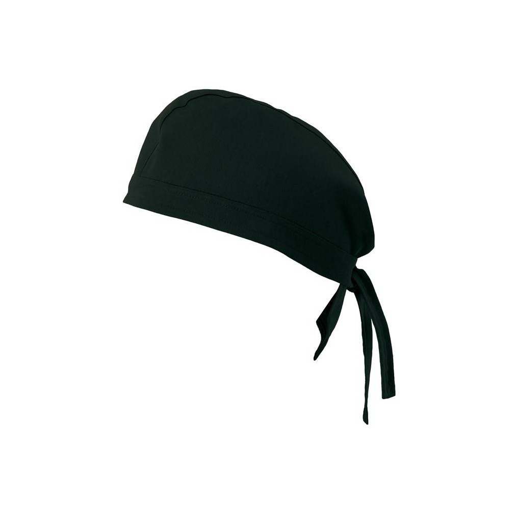 Gorro de cocina Negro con tiras Velilla 404002