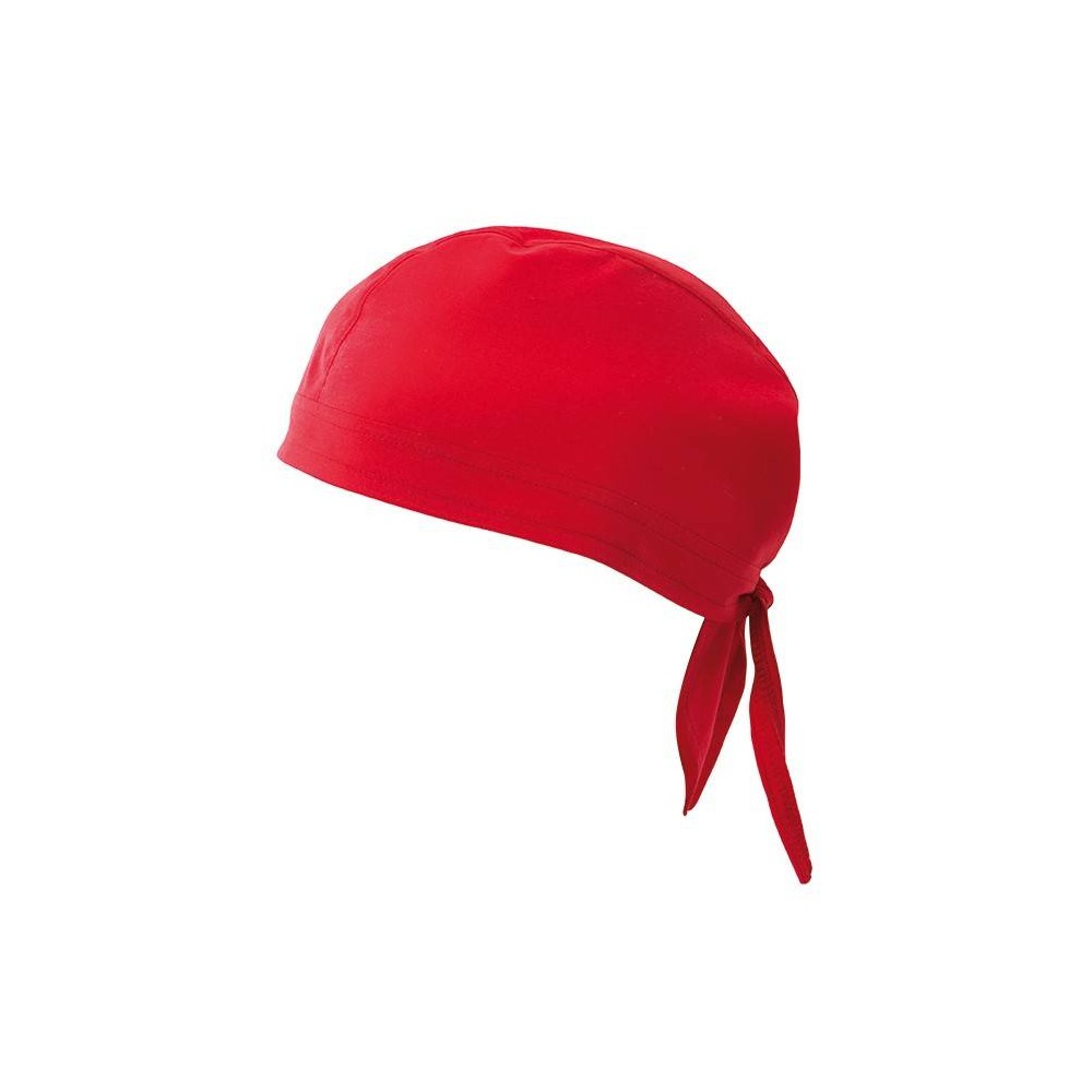 Gorro de cocina Rojo Coral con tiras Velilla 404002