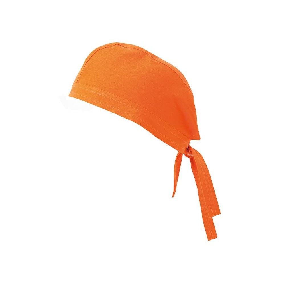 Gorro de cocina Naranja con tiras Velilla 404002