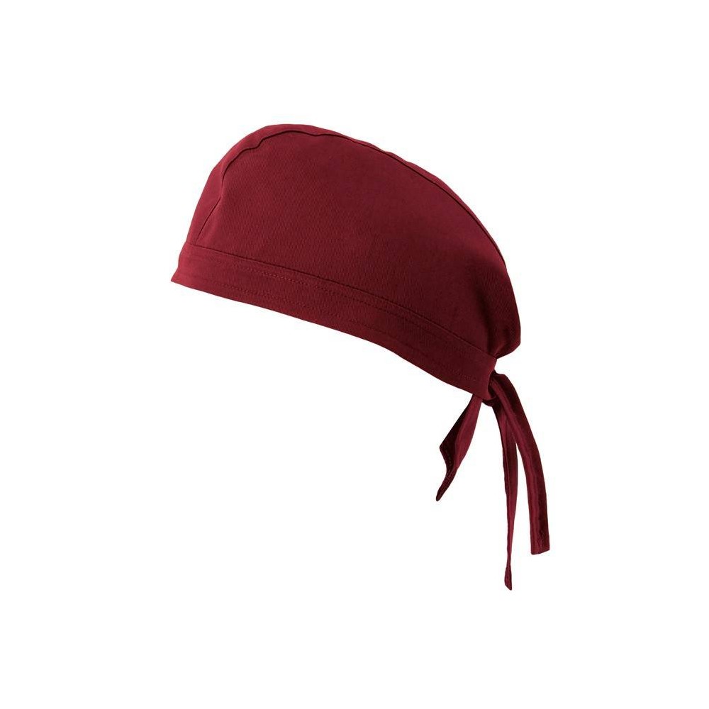 Gorro de cocina Granate con tiras Velilla 404002
