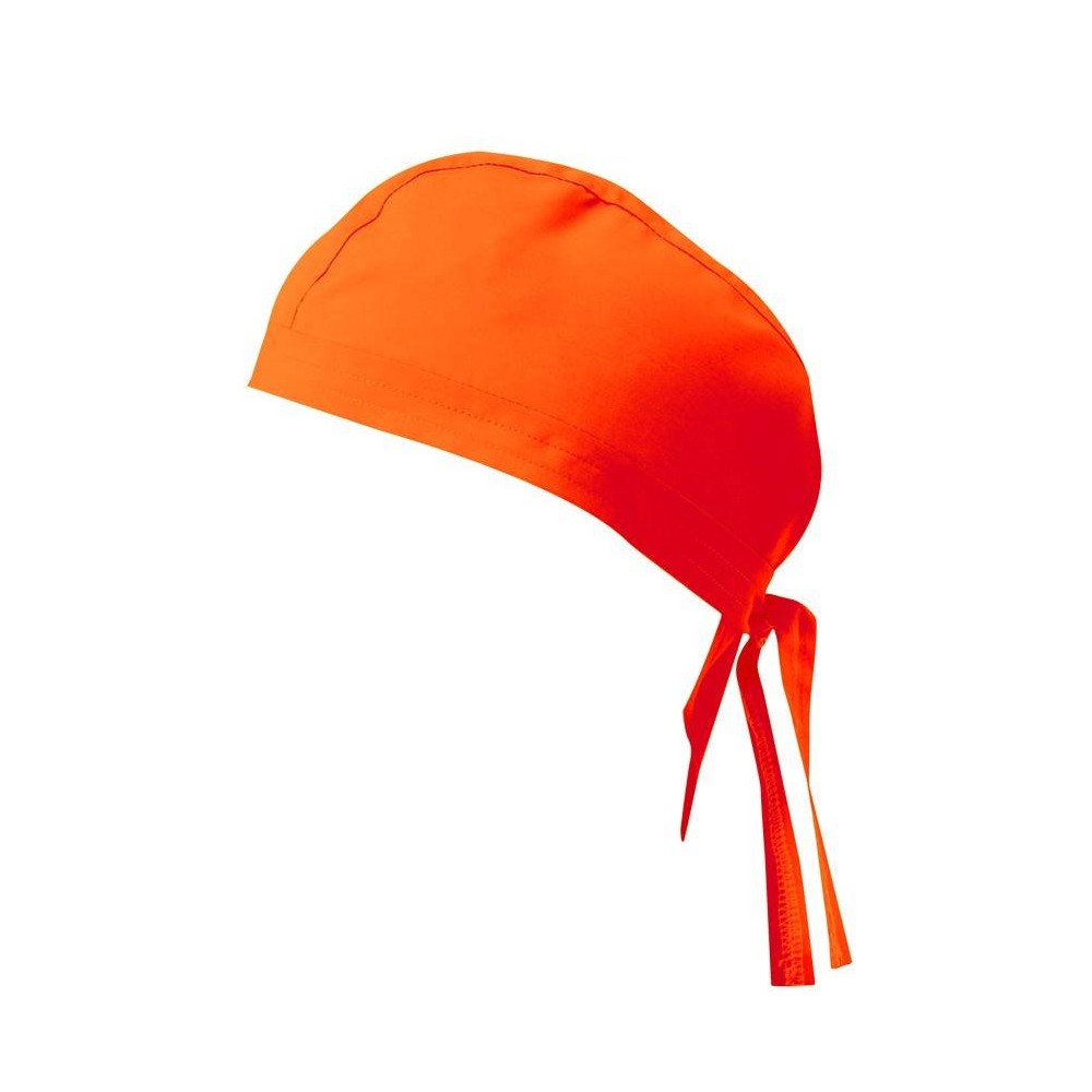 Gorro de cocina Naranja flúor con tiras Velilla 404002