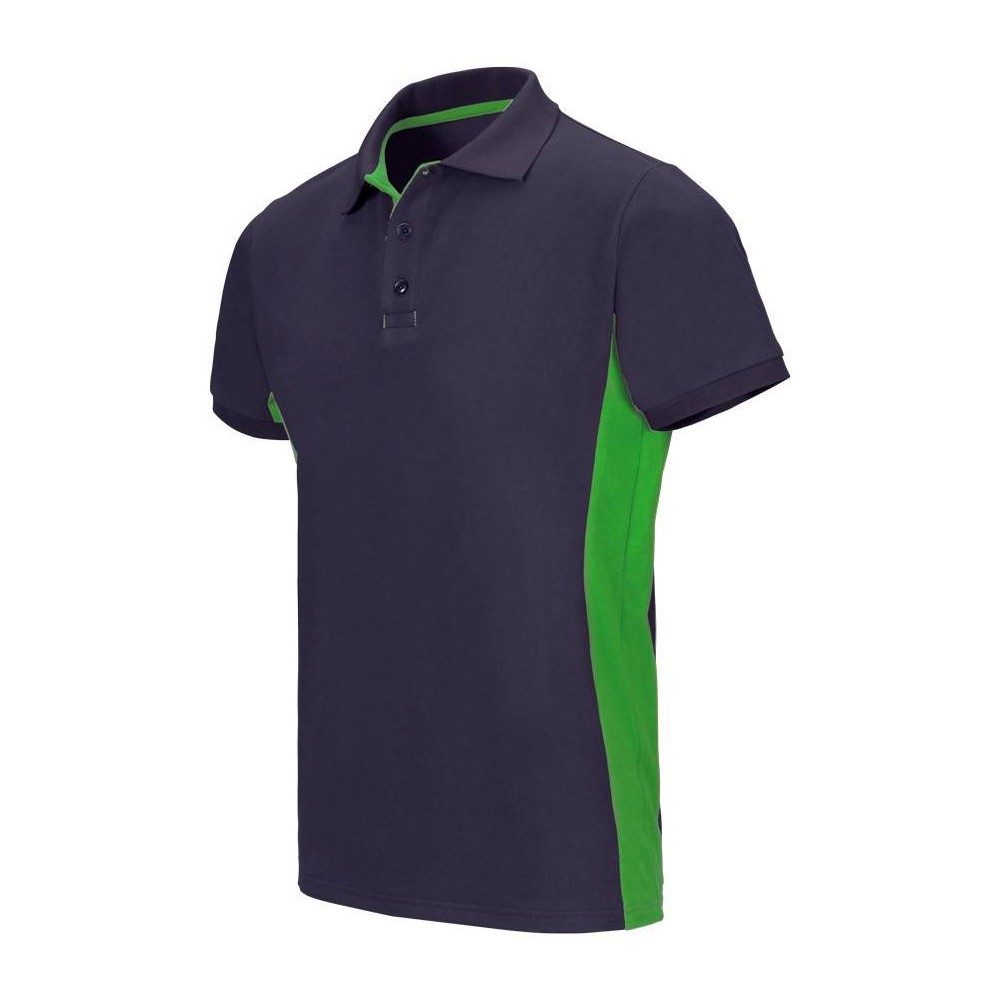 Polo de trabajo bicolor Velilla 105504 gris-verde
