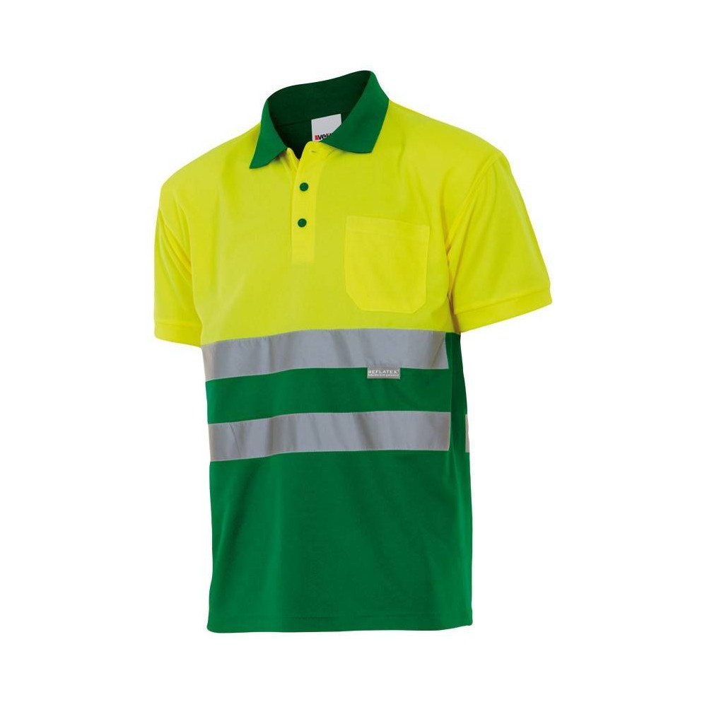 Polo alta visibilidad Velilla serie 173 Amarillo-Verde hierba