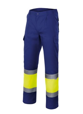 Pantalón alta visibilidad bicolor velilla 157 Azulina-Amarillo