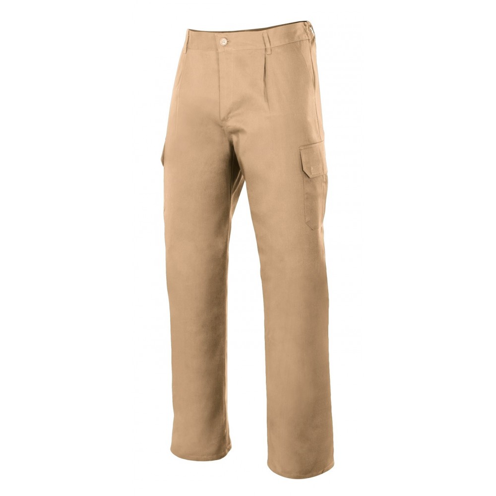 Pantalón de trabajo multibolsillos Velilla serie 345 Beige