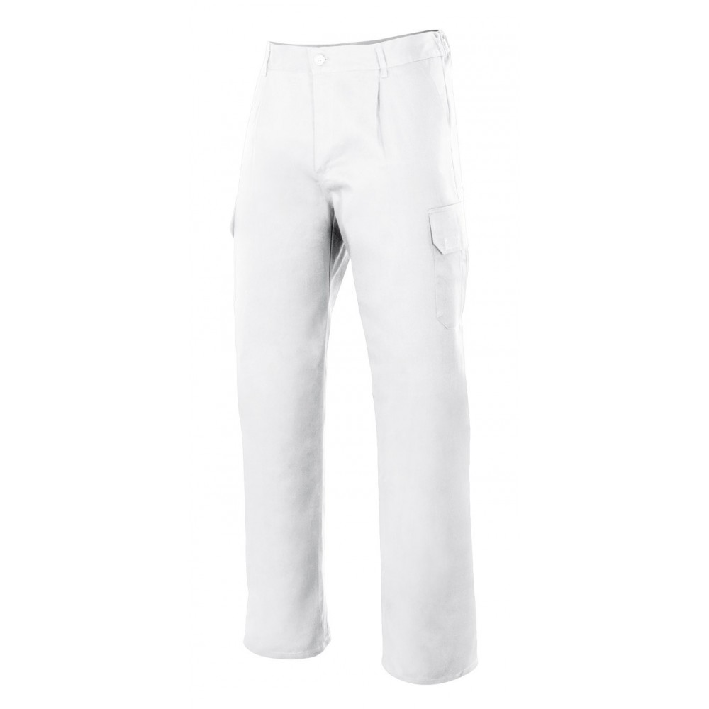 Pantalón de trabajo  multibolsillos Velilla serie 345 Blanco