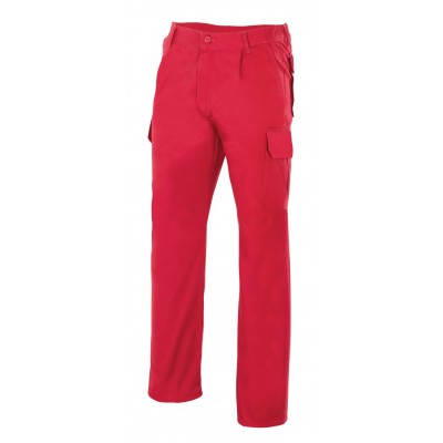 Pantalón de trabajo multibolsillos Velilla serie 345 Rojo