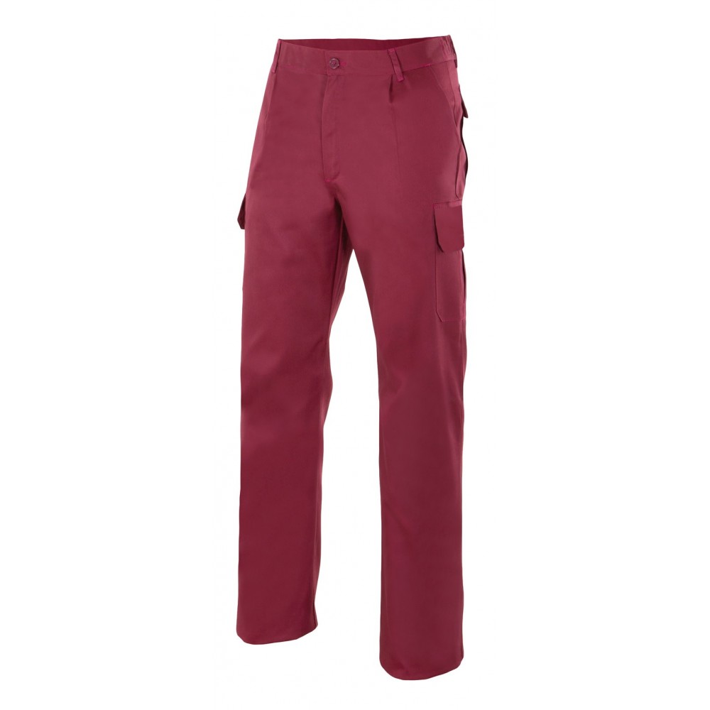 Pantalón de trabajo multibolsillos Velilla serie 345 Granate