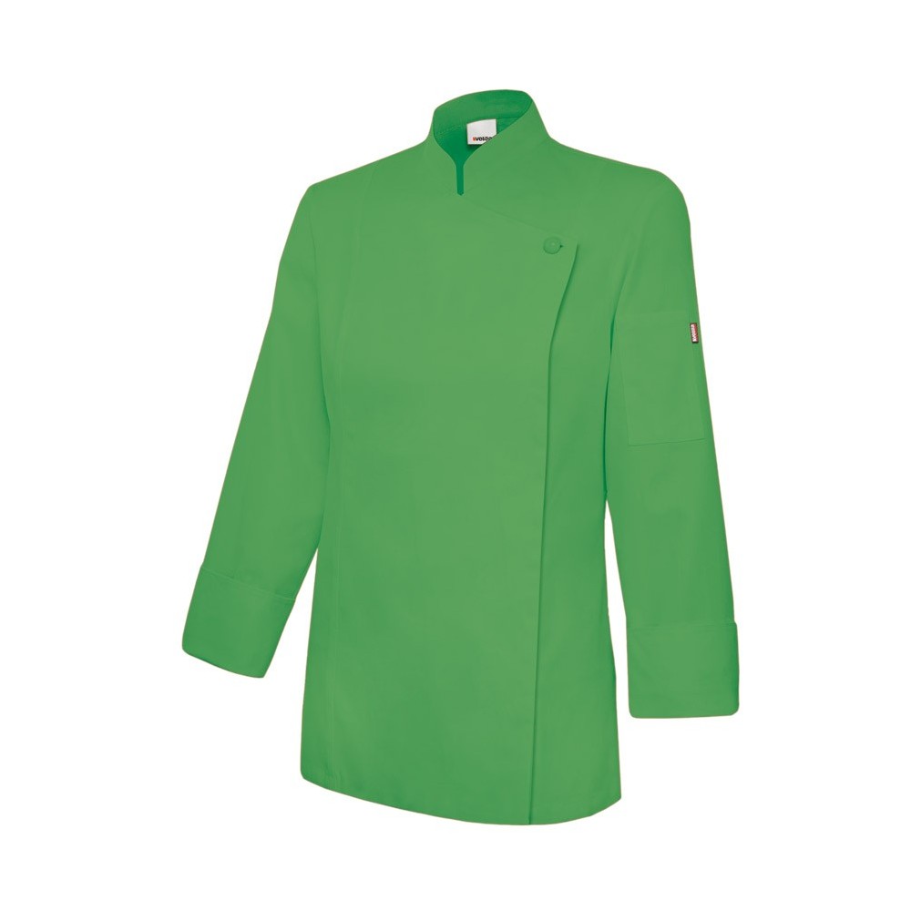 Chaqueta cocinera mujer verde lima Velilla 405203TC