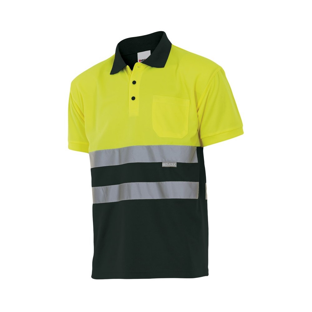 Polo alta visibilidad Velilla serie 173 Amarillo-Negro