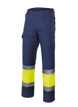 Pantalón alta visibilidad forrado Velilla 156 Marino-Amarillo