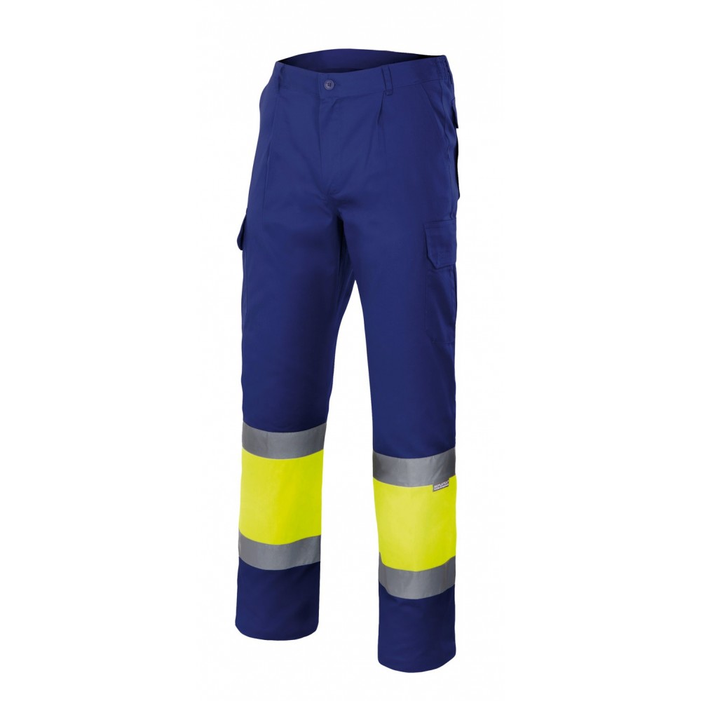 Pantalón alta visibilidad forrado Velilla 156 Azulina-Amarillo