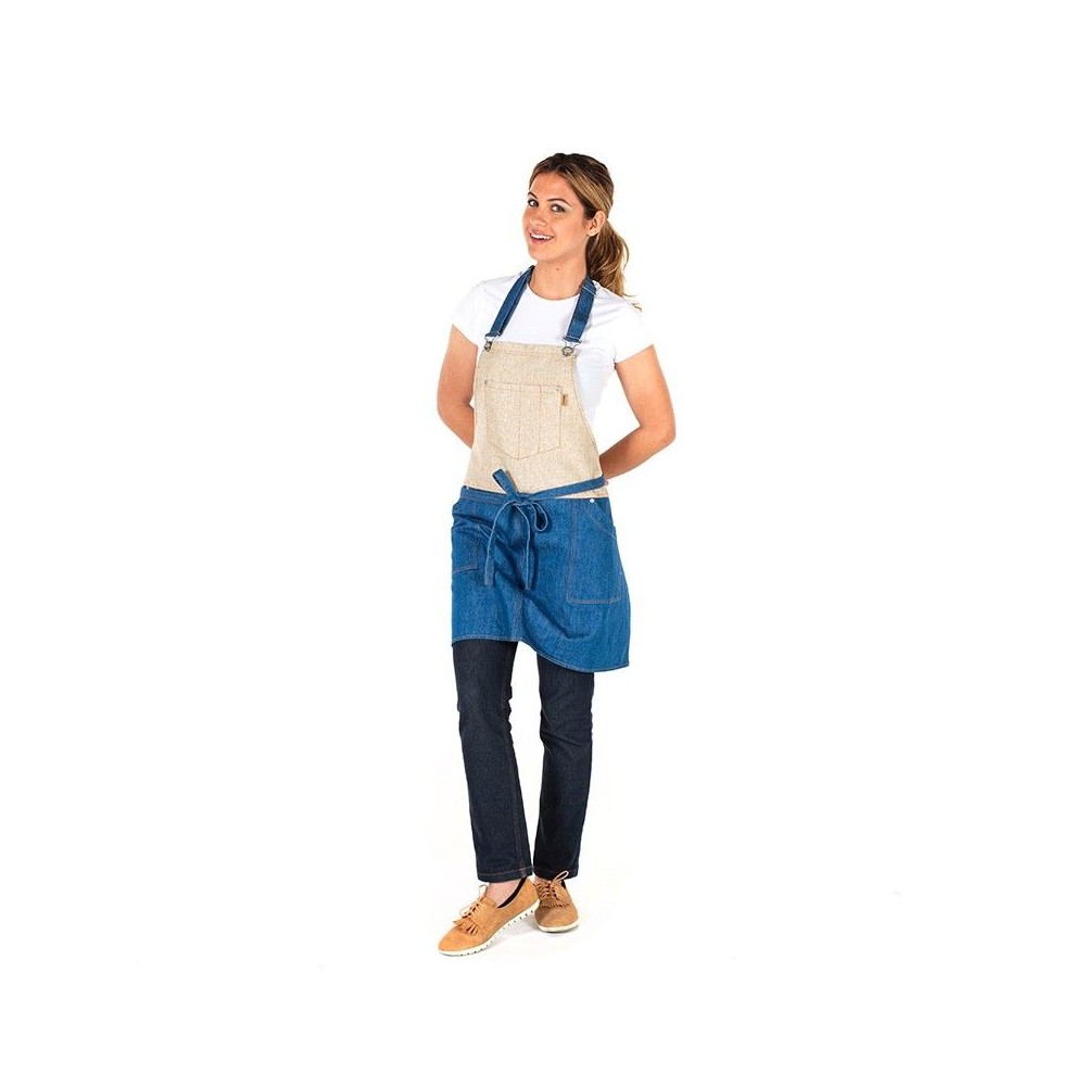 Delantal con peto Vaquero combinado