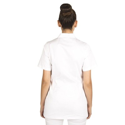 Blusa semiajustada de satén con pinzas