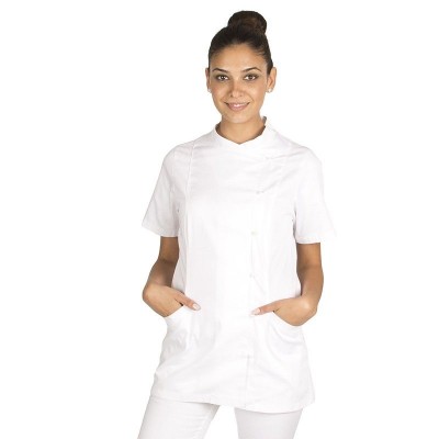 Blusa semiajustada de satén con pinzas