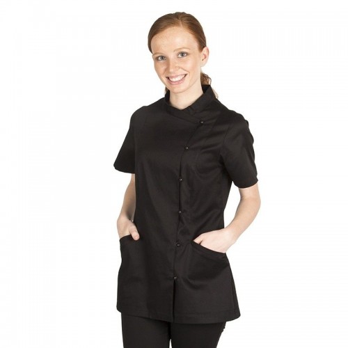 Blusa semiajustada de satén con pinzas