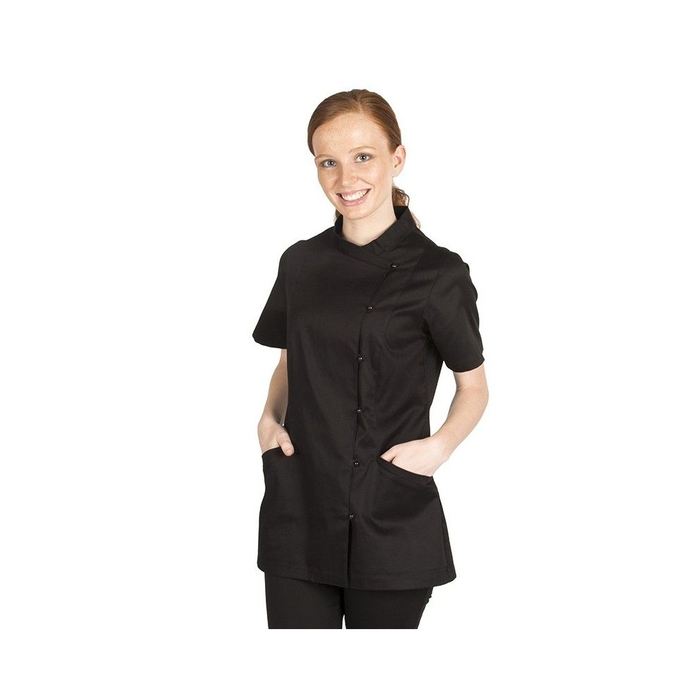 Blusa semiajustada de satén con pinzas