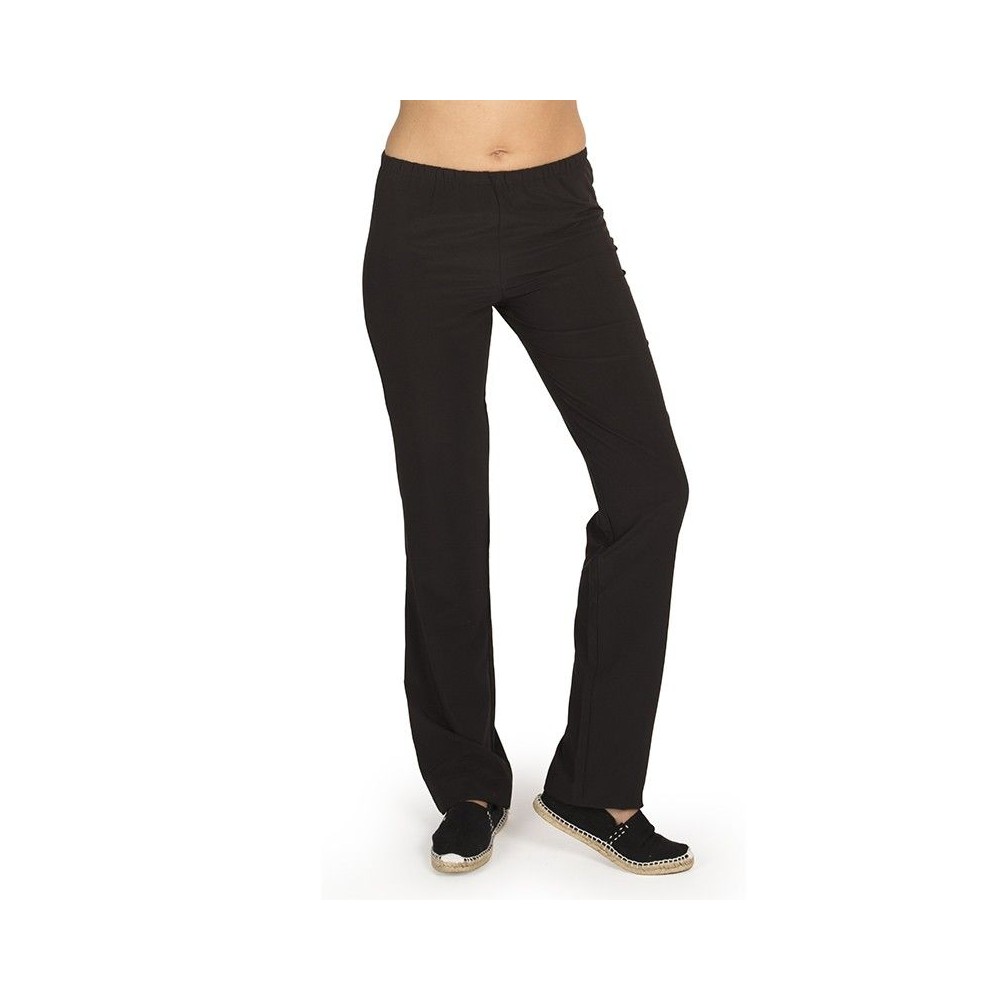 Pantalón de estética y peluquería elástico y ajustado negro